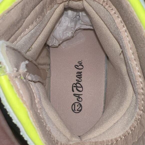 A Bear Co Girls Youth Size 12 Neon Yellow Sparkly Low Cut Cowgirl Boots NEW - Picture 8 of 11